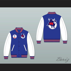 WHA Toronto Toros Blue and White Varsity Letterman Jacket-Style Sweatshirt 1