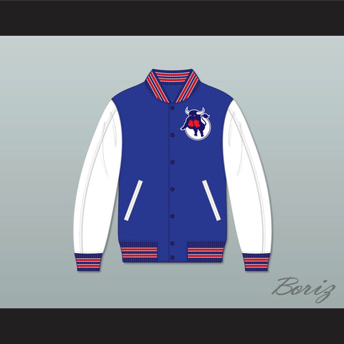 WHA Toronto Toros Blue and White Varsity Letterman Jacket-Style Sweatshirt 2