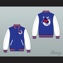 Load image into Gallery viewer, WHA Toronto Toros Blue and White Varsity Letterman Jacket-Style Sweatshirt 2