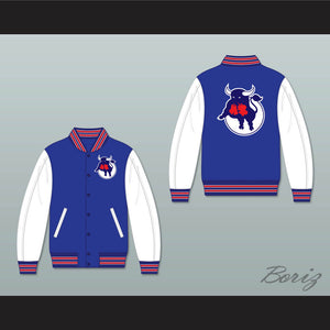 WHA Toronto Toros Blue and White Varsity Letterman Jacket-Style Sweatshirt 2