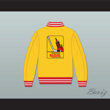 Load image into Gallery viewer, WHA Vancouver Blazers Yellow Varsity Letterman Jacket-Style Sweatshirt 1