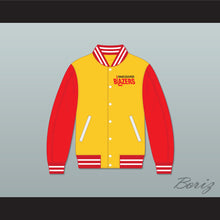 Load image into Gallery viewer, WHA Vancouver Blazers Yellow and Red Varsity Letterman Jacket-Style Sweatshirt 2