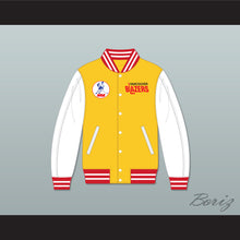 Load image into Gallery viewer, WHA Vancouver Blazers Yellow and White Varsity Letterman Jacket-Style Sweatshirt 1