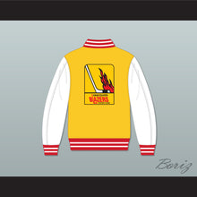 Load image into Gallery viewer, WHA Vancouver Blazers Yellow and White Varsity Letterman Jacket-Style Sweatshirt 1