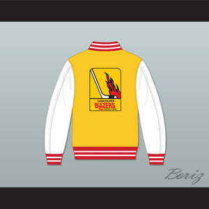 WHA Vancouver Blazers Yellow and White Varsity Letterman Jacket-Style Sweatshirt 1
