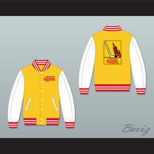 Load image into Gallery viewer, WHA Vancouver Blazers Yellow and White Varsity Letterman Jacket-Style Sweatshirt 2