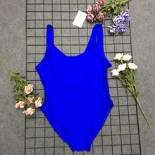Load image into Gallery viewer, WHO RUN THE WORLD GIRLS Funny Letters 2018 Women Sexy One piece Swimsuit High Waist Bathing Suit Bodysuit maillot de bain femme