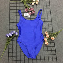 Load image into Gallery viewer, WHO RUN THE WORLD GIRLS Funny Letters 2018 Women Sexy One piece Swimsuit High Waist Bathing Suit Bodysuit maillot de bain femme
