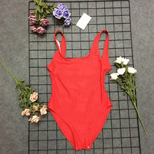 Load image into Gallery viewer, WHO RUN THE WORLD GIRLS Funny Letters 2018 Women Sexy One piece Swimsuit High Waist Bathing Suit Bodysuit maillot de bain femme