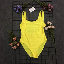 Load image into Gallery viewer, WHO RUN THE WORLD GIRLS Funny Letters 2018 Women Sexy One piece Swimsuit High Waist Bathing Suit Bodysuit maillot de bain femme