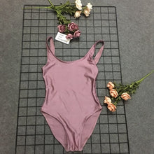 Load image into Gallery viewer, WHO RUN THE WORLD GIRLS Funny Letters 2018 Women Sexy One piece Swimsuit High Waist Bathing Suit Bodysuit maillot de bain femme