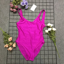 Load image into Gallery viewer, WHO RUN THE WORLD GIRLS Funny Letters 2018 Women Sexy One piece Swimsuit High Waist Bathing Suit Bodysuit maillot de bain femme