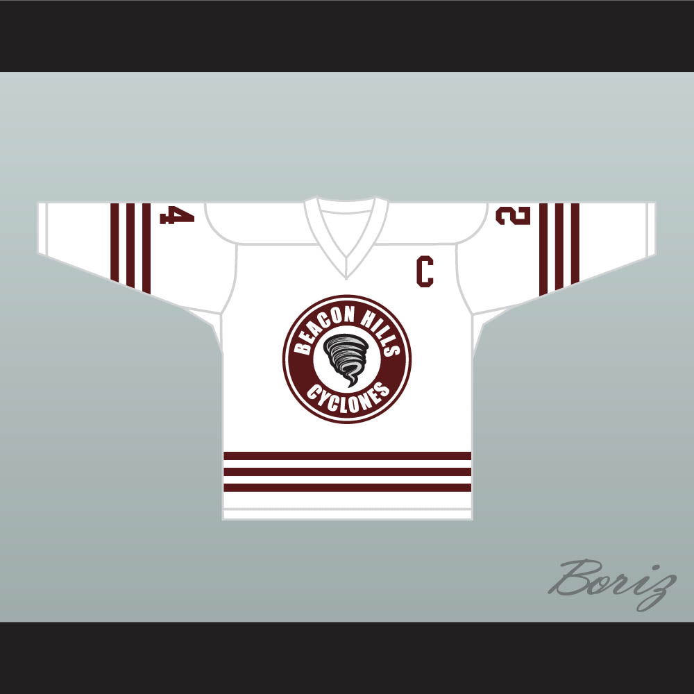 Stiles Stilinski 24 Beacon Hills Cyclones Hockey Jersey Teen Wolf TV Series White