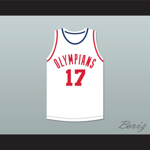 Wallace Jones 17 Indianapolis Olympians White Basketball Jersey