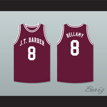 Load image into Gallery viewer, Walt Bellamy 8 J.T. Barber High School Warriors Maroon Basketball Jersey
