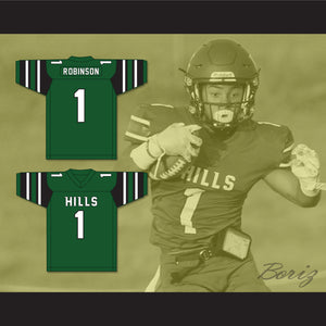 Wan'Dale Robinson 1 Western Hills High School Wolverines Green Football Jersey 2