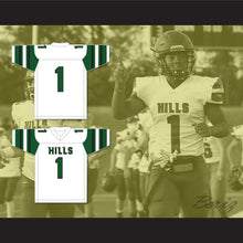 Load image into Gallery viewer, Wan&#39;Dale Robinson 1 Western Hills High School Wolverines White Football Jersey 1