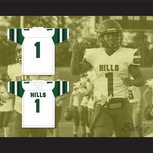 Wan'Dale Robinson 1 Western Hills High School Wolverines White Football Jersey 1