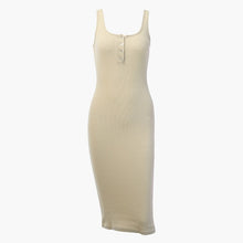 Load image into Gallery viewer, WannaThis Maxi Tank Dress Rib-Knit Solid Elastic Casual Sexy Bodycon Slashs Neck Slim Women Vintage Strap Long Pencil Dresses