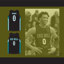 Load image into Gallery viewer, Wendell Moore Jr 0 Cox Mill High School Chargers Black Basketball Jersey 2