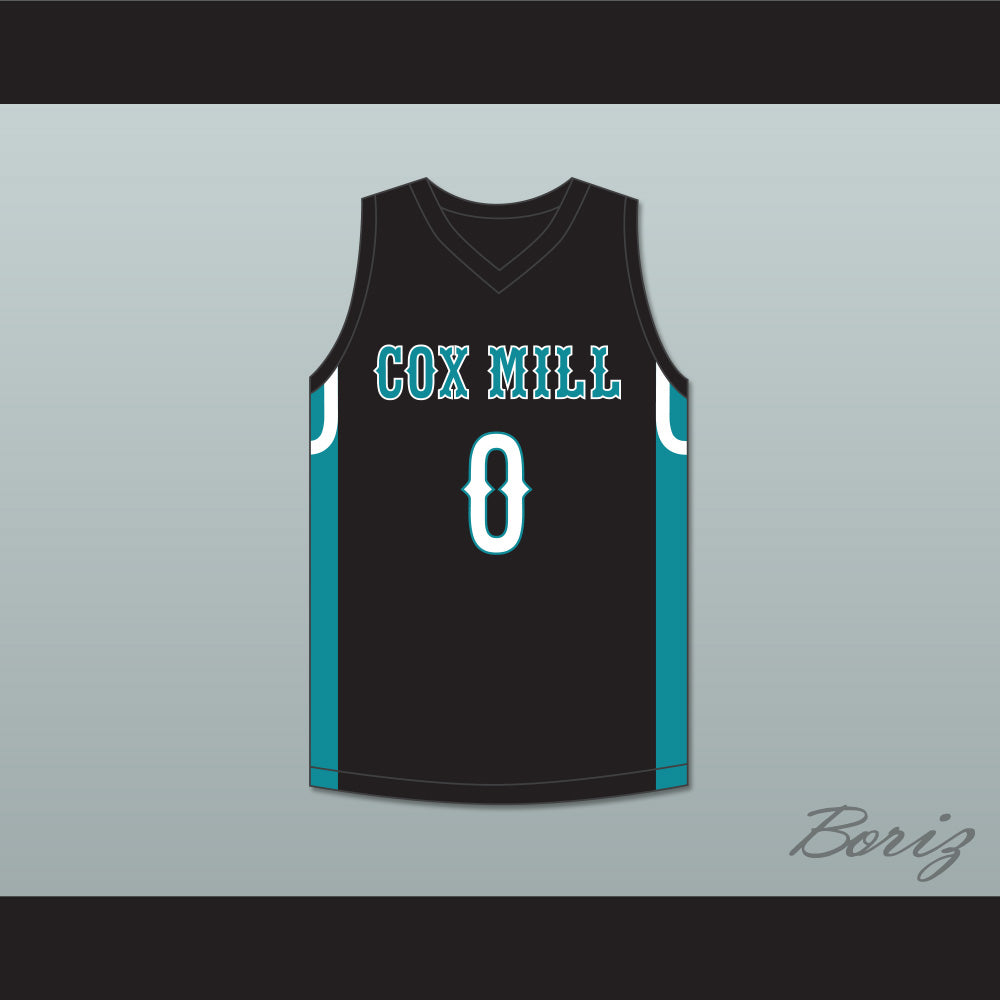 Wendell Moore Jr 0 Cox Mill High School Chargers Black Basketball Jersey 1