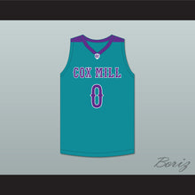 Load image into Gallery viewer, Wendell Moore Jr 0 Cox Mill High School Chargers Teal Basketball Jersey 2