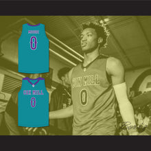 Load image into Gallery viewer, Wendell Moore Jr 0 Cox Mill High School Chargers Teal Basketball Jersey 2