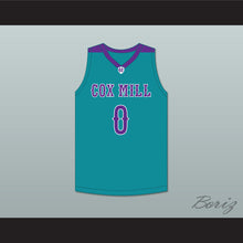 Load image into Gallery viewer, Wendell Moore Jr 0 Cox Mill High School Chargers Teal Basketball Jersey 1