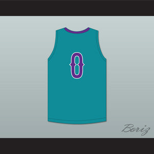 Wendell Moore Jr 0 Cox Mill High School Chargers Teal Basketball Jersey 1
