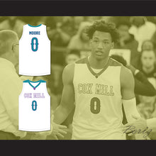 Load image into Gallery viewer, Wendell Moore Jr 0 Cox Mill High School Chargers White Basketball Jersey 2
