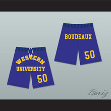 Load image into Gallery viewer, Neon Boudeaux 50 Western University Blue Basketball Shorts