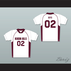 Vernon Boyd 02 Beacon Hills Cyclones Lacrosse Jersey Teen Wolf White Style