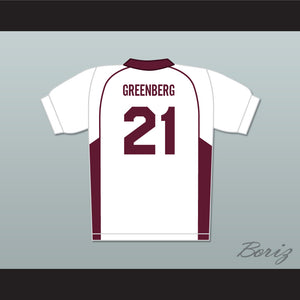 Greenberg 21 Beacon Hills Cyclones Lacrosse Jersey Teen Wolf White Style