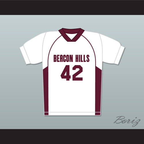 Scott Howard 42 Beacon Hills Cyclones Lacrosse Jersey Teen Wolf White Style