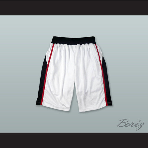 White Black and Red Basketball Shorts