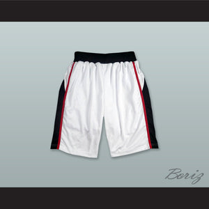 White Black and Red Basketball Shorts