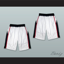 Load image into Gallery viewer, White Black and Red Basketball Shorts