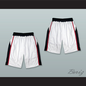 White Black and Red Basketball Shorts