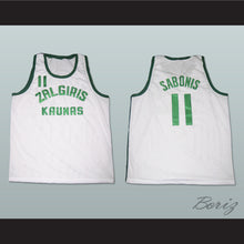 Load image into Gallery viewer, Arvydas Sabonis 11 Zalgiris Kaunas White Basketball Jersey
