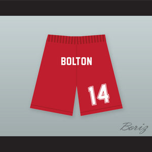 Troy Bolton 14 East High School Wildcats Red Basketball Shorts