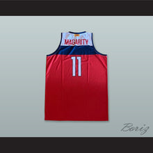 Load image into Gallery viewer, William Magarity 11 Basquet Manresa Spain Red Basketball Jersey