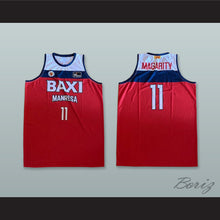 Load image into Gallery viewer, William Magarity 11 Basquet Manresa Spain Red Basketball Jersey