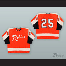 Load image into Gallery viewer, Willie Brossart 25 Richmond Robins Orange Hockey Jersey