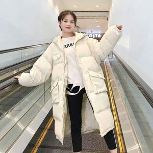 Winter 2020 new women's ins thick down padded jacket Korean version loose mid-length padded jacket winter tide