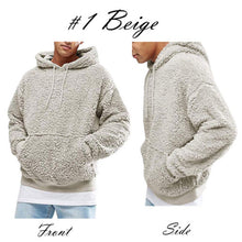 Load image into Gallery viewer, Winter Men Warm Faux Fur Teddy Bear Hoodie Hooded Sweatshirt Tops Pullover Casual Men Hooded Baggy Sweatshirt Coat Putwear