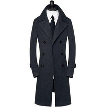 Load image into Gallery viewer, Winter Top Quality British Slim double breasted mens long trench Woolen coat Europe trenchcoat jacket male coat free shipping