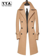 Load image into Gallery viewer, Winter Top Quality British Slim double breasted mens long trench Woolen coat Europe trenchcoat jacket male coat free shipping