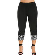 Load image into Gallery viewer, Wome Leggings 2020 Korean Black Fashion Leggings Casual Elastic Waist Large Size High Waist Applique Feet Pants Push High#JY