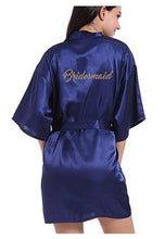 Load image into Gallery viewer, Women Bathrobe Letter Bride Bridesmaid Mother of the Bride Maid of Honor Matron Get Ready Robes Bridal Party Gifts Dressing Gown