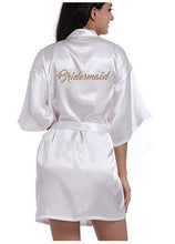 Load image into Gallery viewer, Women Bathrobe Letter Bride Bridesmaid Mother of the Bride Maid of Honor Matron Get Ready Robes Bridal Party Gifts Dressing Gown